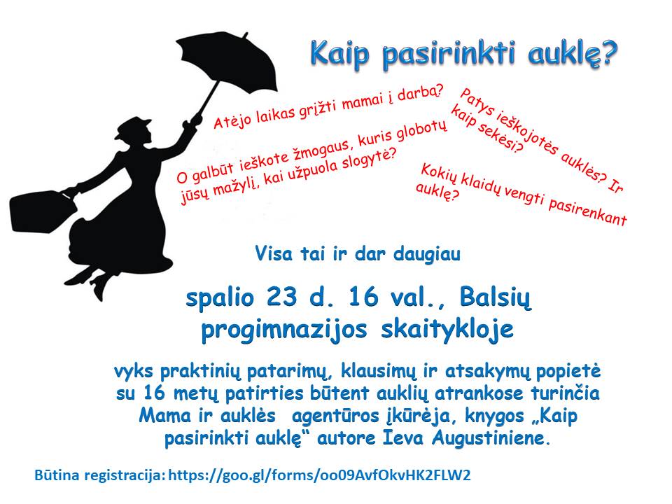 Seminaras „Kaip pasirinkti auklę?“