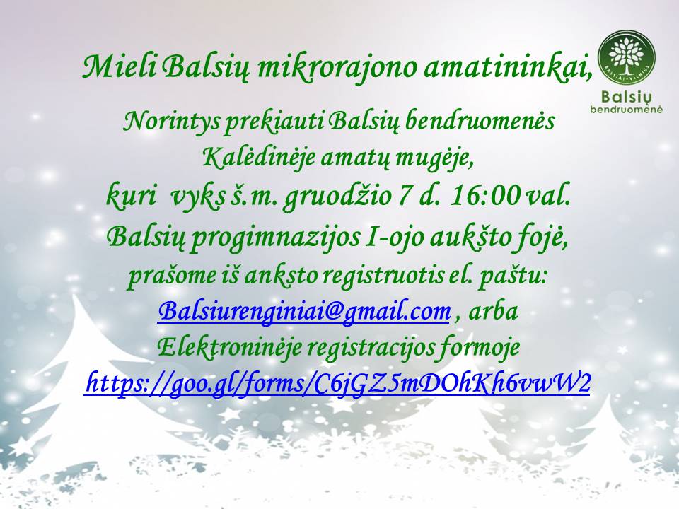 Mieli Balsių mikrorajono amatininkai,
